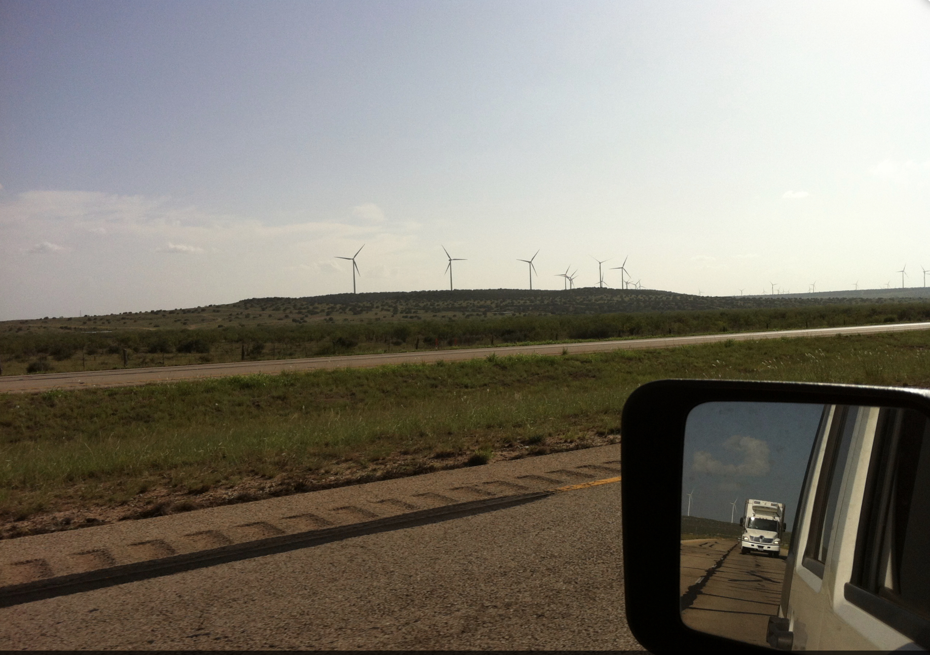 Windmills from afar.