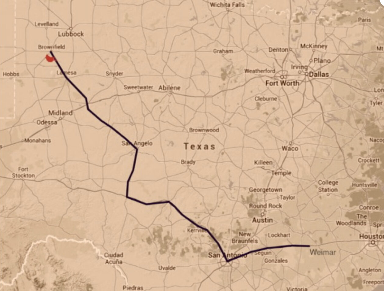 Black Spanish road trip map